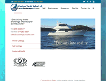 Tablet Screenshot of customyachtsales.com